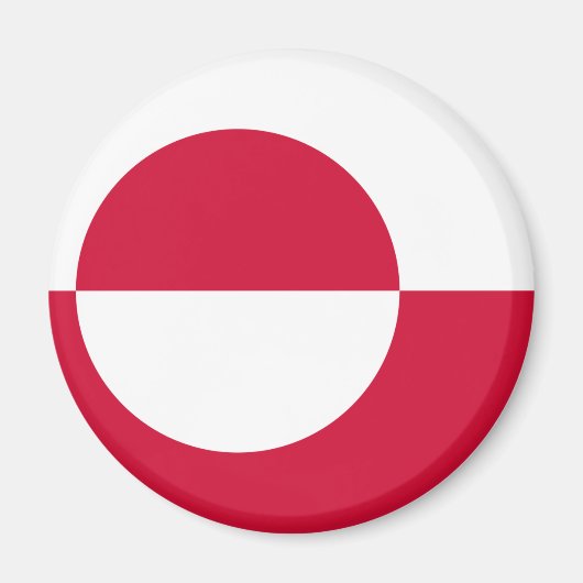 Groenlandse vlag Magnet (Voorkant)
