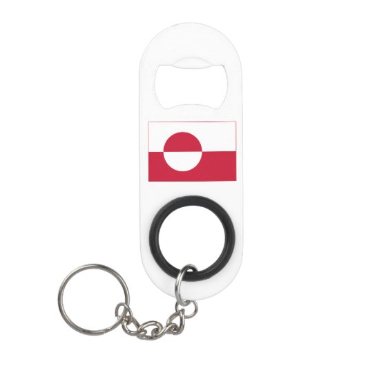 Groenlandse vlag mini flessenopener (Voorkant)