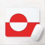 Groenlandse vlag Mousepad Muismat (Met muis)