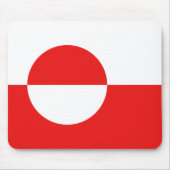Groenlandse vlag Mousepad Muismat (Voorkant)