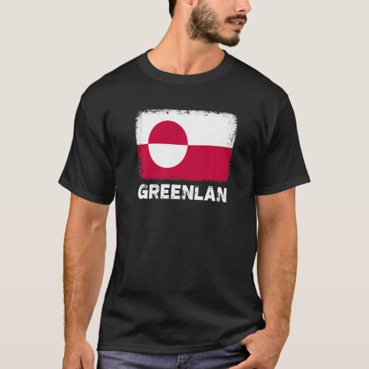 Groenlandse vlag ondersteunt Groenlandse bevolking T-shirt (Voorkant)