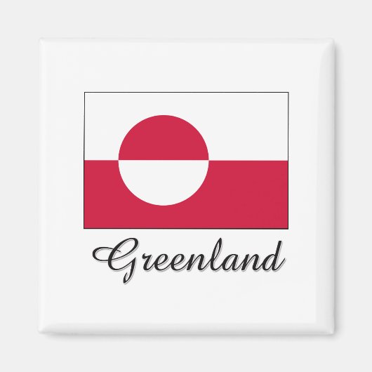 Groenlandse vlag ontwerp magneet (Voorkant)