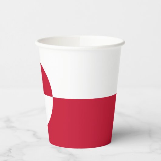 Groenlandse vlag papieren bekers (Links)