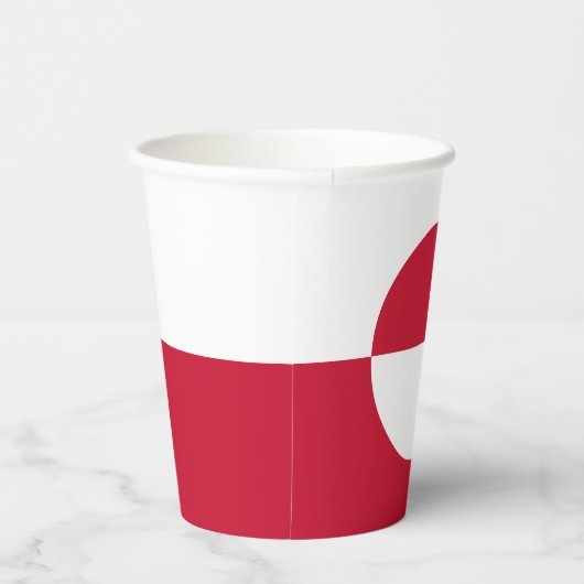 Groenlandse vlag papieren bekers (Rechts)