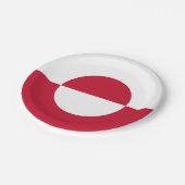 Groenlandse vlag papieren bordje (Gekanteld)