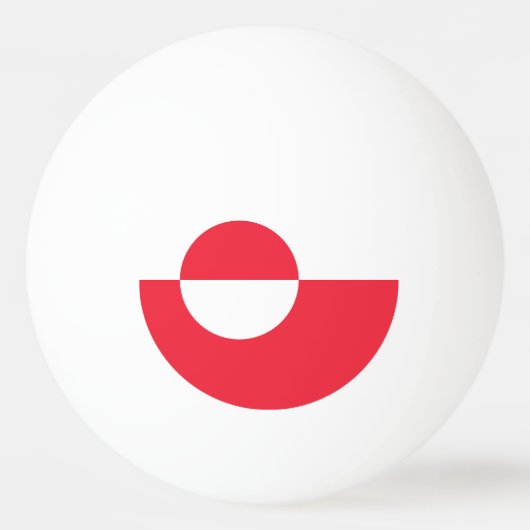 Groenlandse vlag pingpongbal (Voorkant)