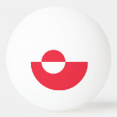 Groenlandse vlag pingpongbal (Achterkant)