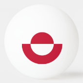 Groenlandse vlag pingpongbal (Voorkant)