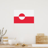 Groenlandse vlag poster (Keuken)