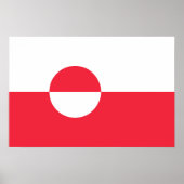 Groenlandse vlag poster (Voorkant)