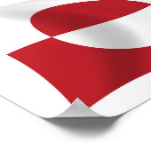 Groenlandse Vlag Poster Print (Hoek)