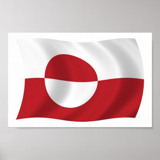 Groenlandse Vlag Poster Print (Voorkant)
