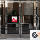 Groenlandse vlag raamsticker (Kantoordeur)