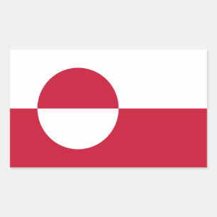 Groenlandse vlag rechthoekige sticker