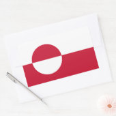 Groenlandse vlag rechthoekige sticker (Envelop)