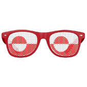 Groenlandse vlag retro zonnebril (Voorkant)