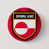 Groenlandse vlag ronde button 5,7 cm (Voorkant)