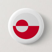 Groenlandse vlag ronde button 5,7 cm (Voorkant)