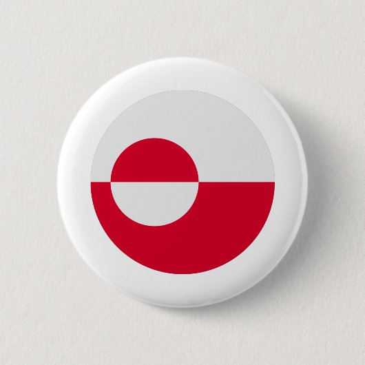 Groenlandse vlag ronde button 5,7 cm (Voorkant)