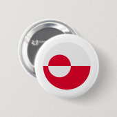 Groenlandse vlag ronde button 5,7 cm (Voorkant /achterkant)