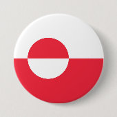 Groenlandse vlag ronde button 7,6 cm (Voorkant)