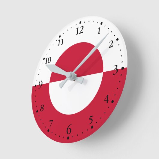 Groenlandse vlag ronde klok (Hoek)