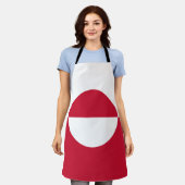 Groenlandse vlag schort (Gedragen)