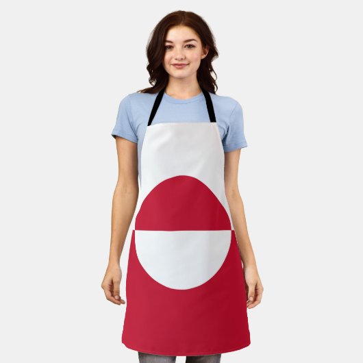 Groenlandse vlag schort (Gedragen)