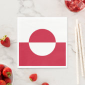 Groenlandse vlag servet (Insitu)