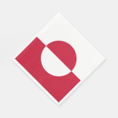 Groenlandse vlag servet (Hoek)