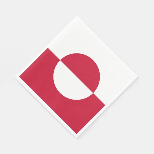 Groenlandse vlag servet (Hoek)