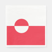 Groenlandse vlag servet (Voorkant)