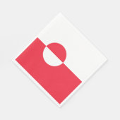 Groenlandse vlag servet (Hoek)