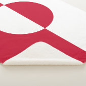 Groenlandse vlag sherpa deken (3/4)