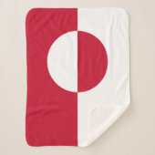 Groenlandse vlag sherpa deken (Voorkant)