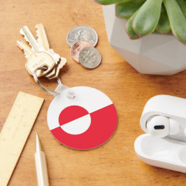 Groenlandse vlag sleutelhanger