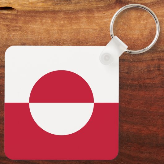 Groenlandse vlag sleutelhanger (Achterkant)