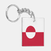 Groenlandse vlag sleutelhanger (Voorkant Links)