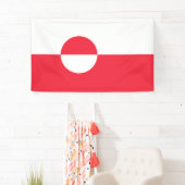 Groenlandse vlag spandoek (Insitu)