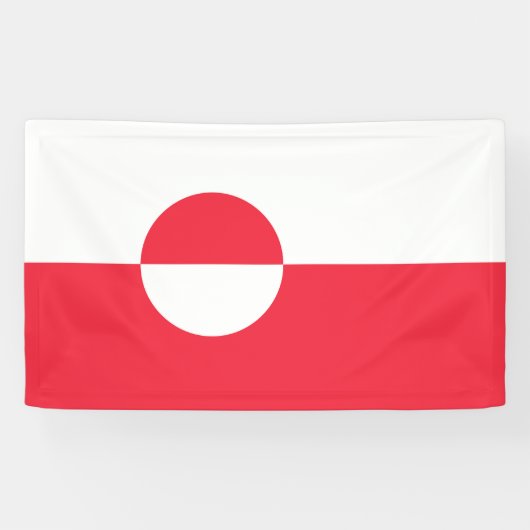 Groenlandse vlag spandoek (Horizontaal)