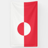 Groenlandse vlag spandoek (Verticaal)