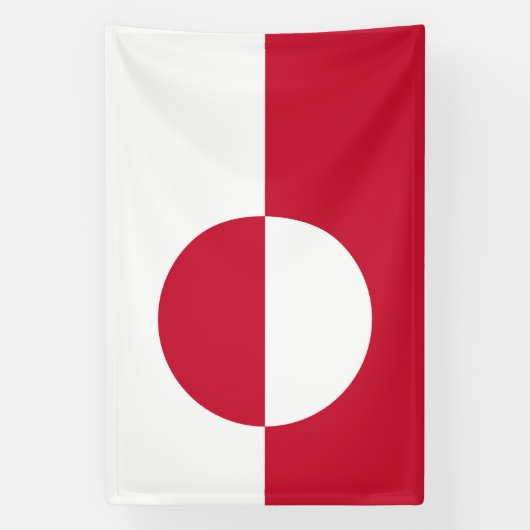 Groenlandse vlag spandoek (Verticaal)