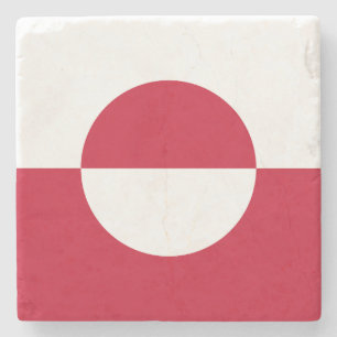 Groenlandse vlag stenen onderzetter