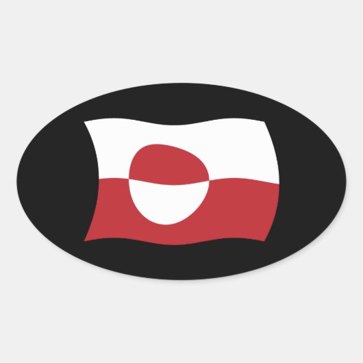 Groenlandse Vlag Sticker (Voorkant)