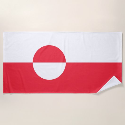 Groenlandse vlag strandlaken (Voorkant)
