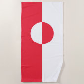 Groenlandse vlag strandlaken (Voorkant)