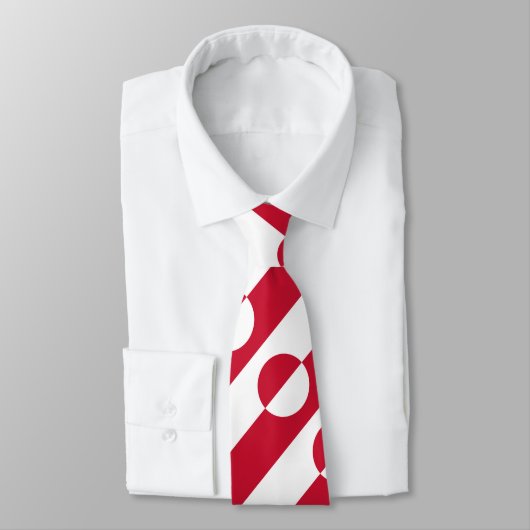 Groenlandse vlag stropdas (Gebonden)