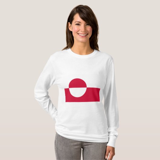 Groenlandse vlag t-shirt (Voorkant volledig)