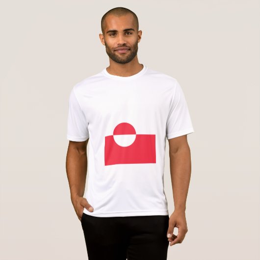 Groenlandse vlag t-shirt (Voorkant volledig)