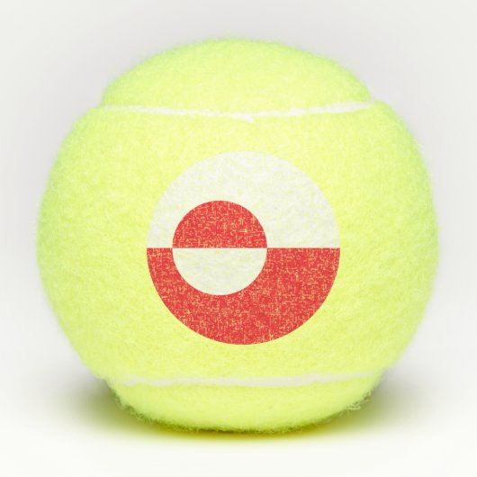Groenlandse vlag tennisballen (Voorkant)